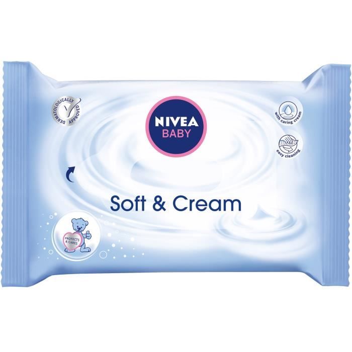 Nivea Baby Lingettes Soft Cream X63 Cdiscount Puericulture Eveil Bebe