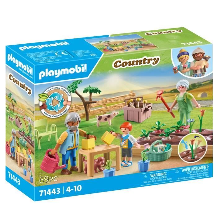 PLAYMOBIL 71443 Grands-parents et potager - Country - Dès 4 ans