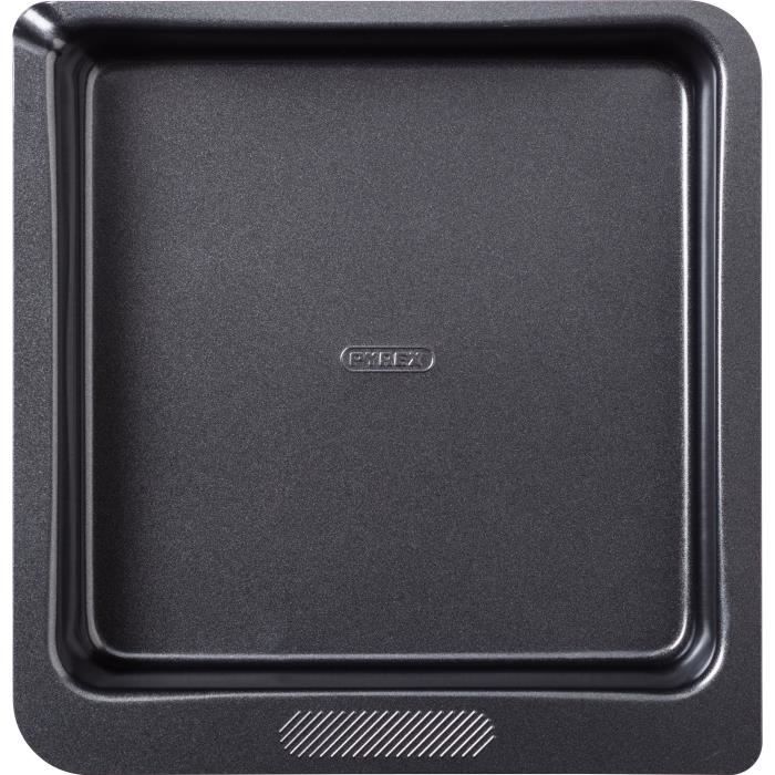 Pyrex Asimetria Plat à Four Carré Anti-Adhésif 24 Cm Avec Poignées - Idéal 2 à 4 Personnes