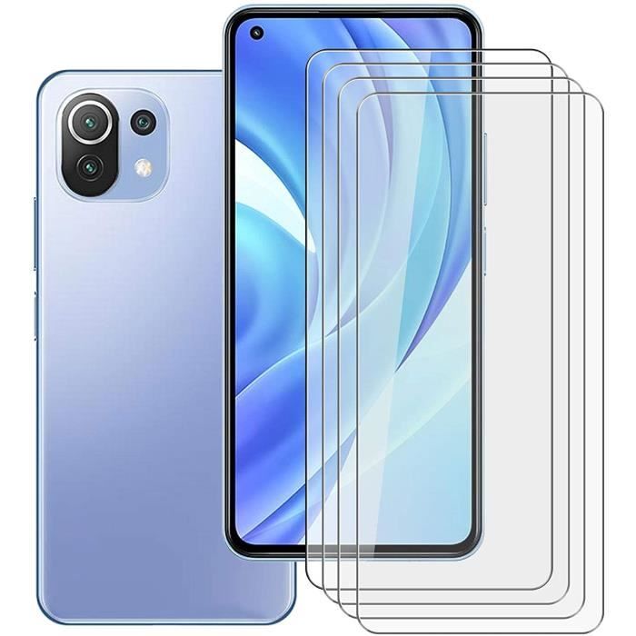 avec Protecteur D'écran de Caméra,Protection arrière Effet Fibre de Carbone,avec Une kit d'installation Facile Ibywind Verre Trempé de Protection pour Xiaomi 11 Lite 5G NE/Mi 11 Lite 5G, Paquet de 2 