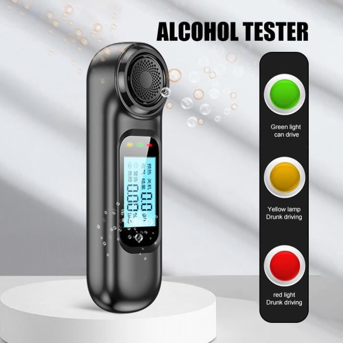 Testeur d'alcool professionnel précis sans contact à affichage numérique LCD portable, testeur d'alcool de soufflage