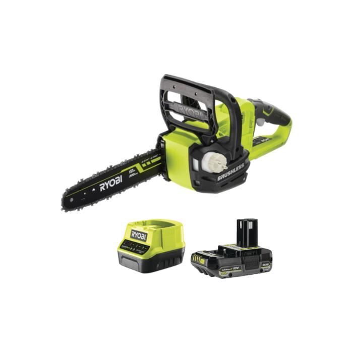Tronçonneuse RYOBI OCS1830 18V One+ Brushless 1 Batterie 2.0Ah 1 Chargeur rapide - vue 1