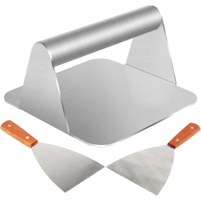 Presse Hamburger Acier Inoxydable 304 - 14,7cm - Parfait Pour Barbecue & Patties