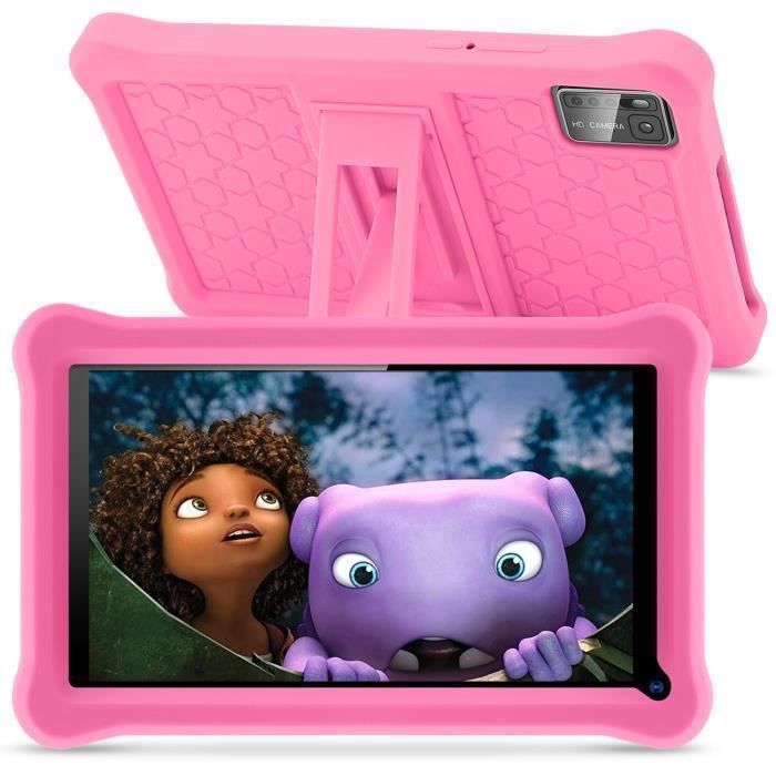 SANNUO Tablette Tactile Enfants 7 Pouces – 8Go RAM – 64Go ROM – Android 11-Rose