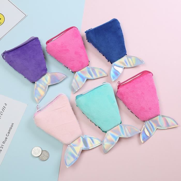 10 Mini Sacs Bandoulière Sirène Paillettes Enfants – Petit Sac Crossbody Coloré – Cadeau Fille Anniversaire