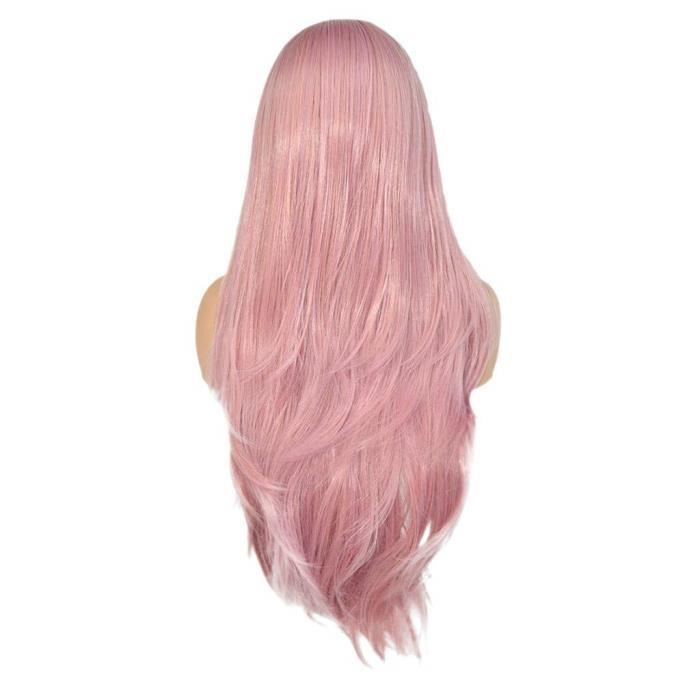 perruque rose pale