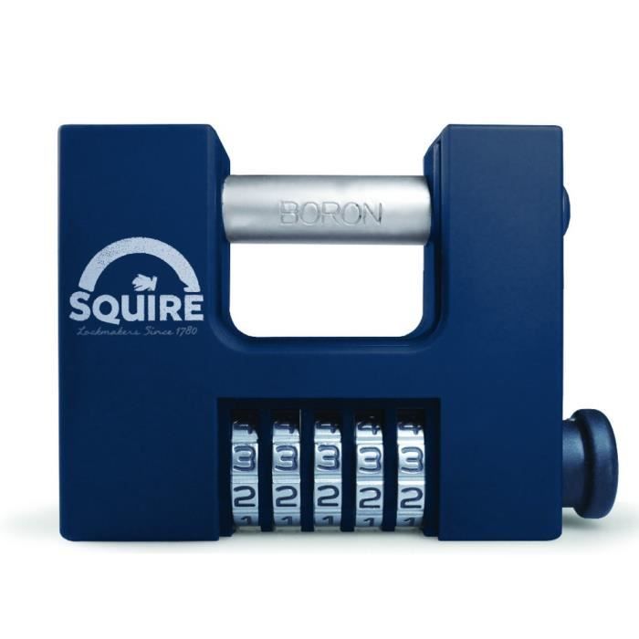 Cadenas à Combinaison Squire CBW85 - 5 Chiffres Antivol Sécurité Bleu 85mm