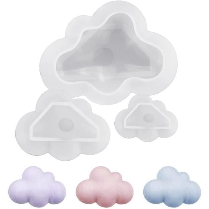 Lot De 2 Moules En Silicone Nuage - Moules à Savon, Gâteaux, Cupcakes Et Muffins