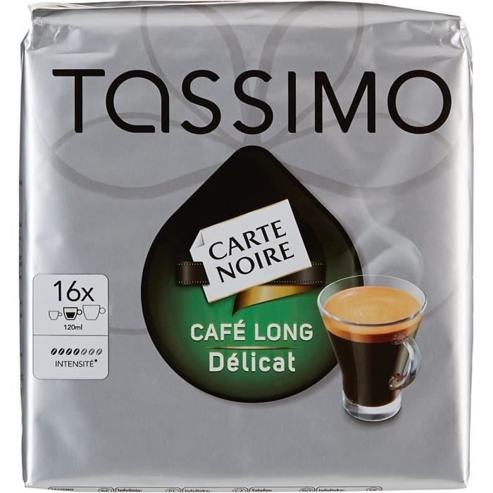 TASSIMO Tassimo Carte Noire café long 2x16dosettes 208g pas cher