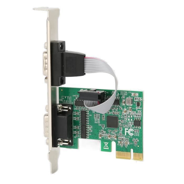 Carte PCI 2 Ports Série RS232 DB9 - Chipset WCH CH351 - Compatible Windows 10/11 Et Anciens OS