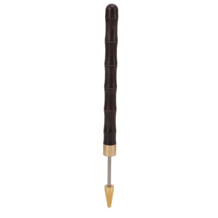Stylo De Teinture Pour Bordures En Cuir Yunxwd - Rouleau Précis En Acier Inoxydable Avec Manche Bois De Santal