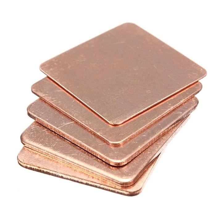 Plaques De Cuivre Phosphoreux C5191 - 2 Feuilles Carrées, épaisseur Au Choix De 0.1mm à 2mm, Pour Bricolage, Modélisme, Pièces électroniques Et Décoratives - 1