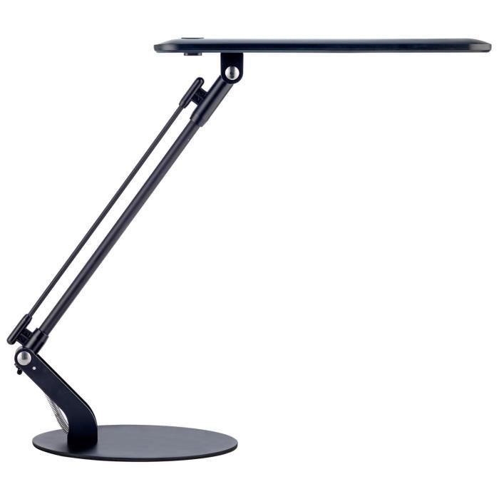 Lampe de bureau LED - UNILUX - RUMBA - Noir - Métal - Design contemporain
