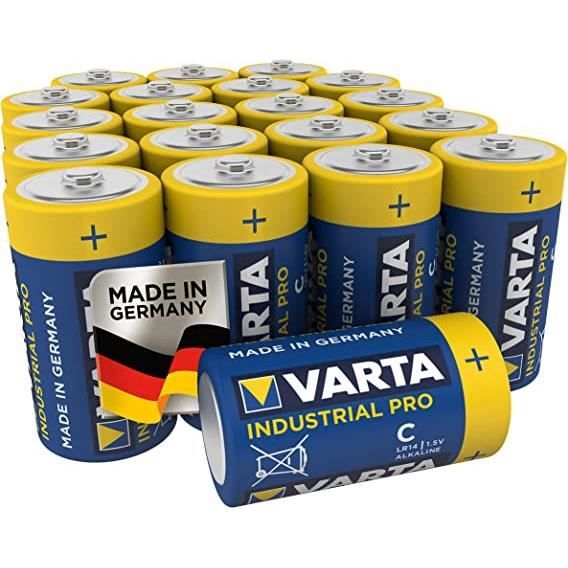20x Varta Industrial R14/C piles alcalines Foil industrielles/professionnelles main image 1