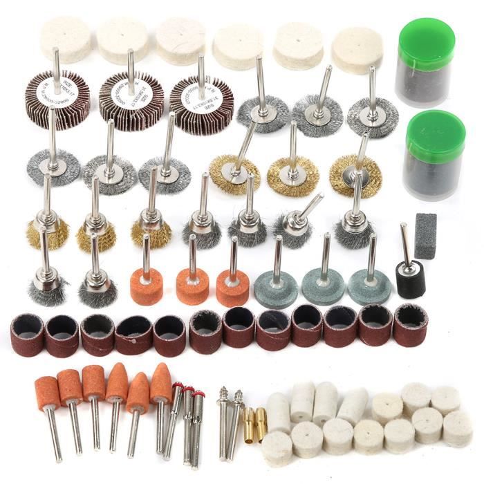 Accessoire d'outil rotatif 145 pièces ensemble d'accessoires d'outil  rotatif pour Mini perceuse meuleuse électrique