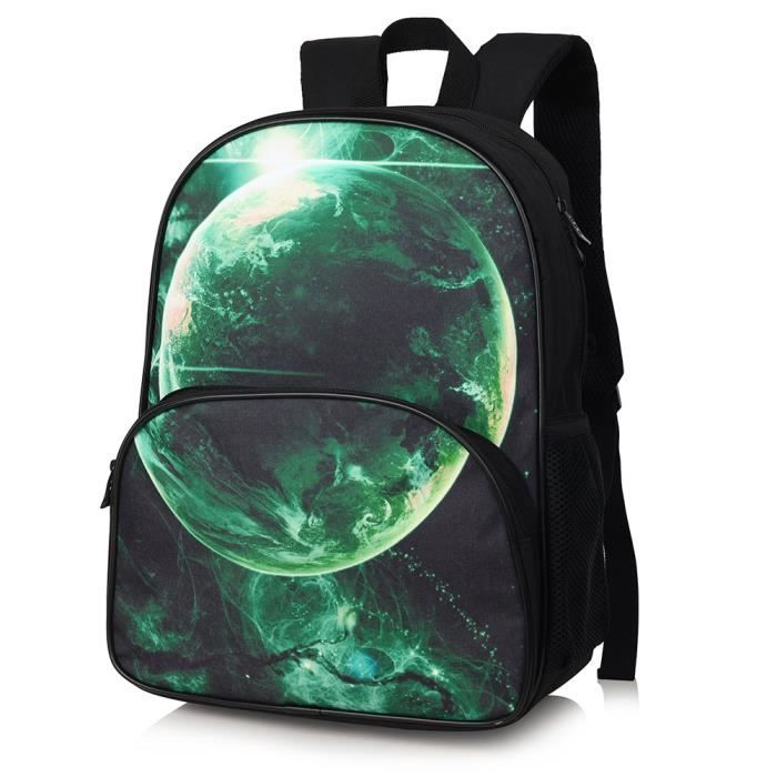Sac à Dos Quotidien Imprimé Volcans Kilauea - Grand Compartiment Ordinateur, Poches Latérales - Polyvalent Pour Travail, Randonnée, Voyage