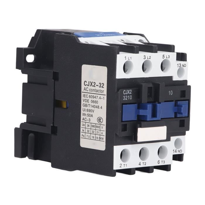 DEX contacteur AC sur rail DIN Contacteur AC 32A 3 ples 3 phases ...