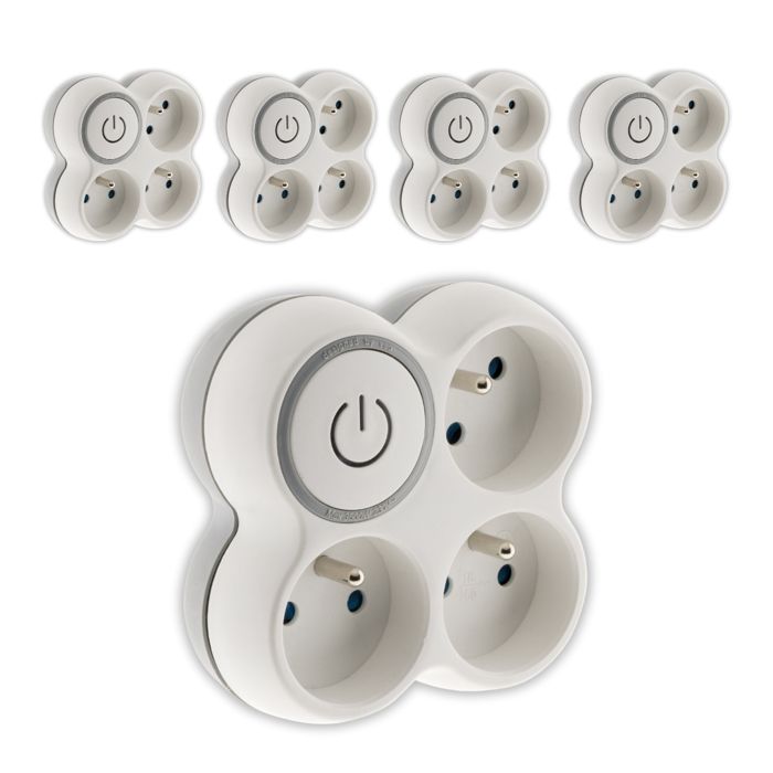 Lot de 5 multiprises triplites + interrupteur 16A - Zenitech ...