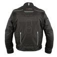 Textile Blouson Moto Protections CE Respirant Réfléchissant Noir 3X-1