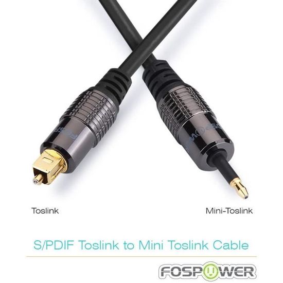 CÂBLE MINI TOSLINK, EMK Câble Optique Audio Numérique,Toslink vers Mini  Toslink, EUR 22,49 - PicClick FR