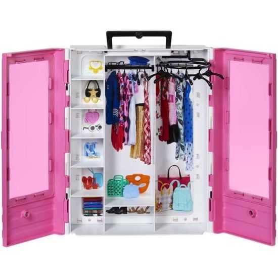 2€34 sur Mattel - Barbie fashionistas - Dressing - GBK11 - Pour ranger les  vêtements accessoires barbie - Neuf - Poupon - Achat & prix