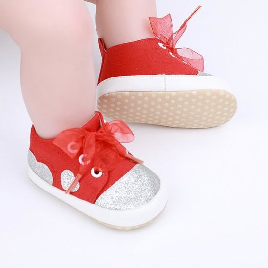 Baskets Bébé Fille Garçon 0-18 Mois Chaussure De Basket De Sport Mixte Bébé  Premier Pas Antidérapants Blanche - Cdiscount Chaussures