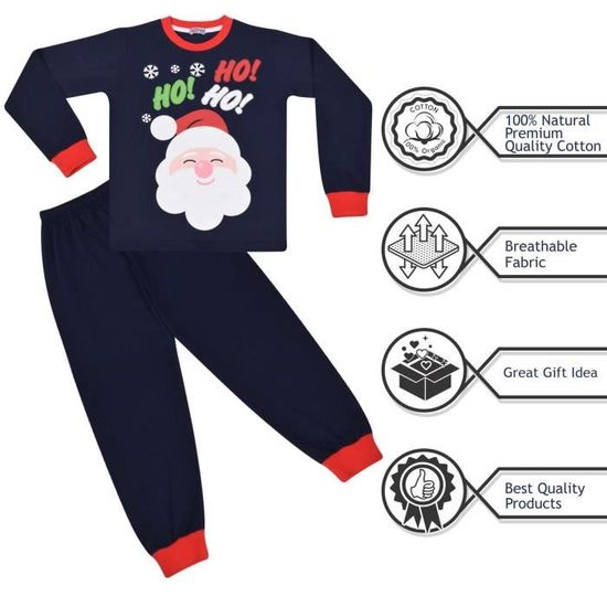 Pyjama de Noël Père Noël foufou - Tenue festive de Noël