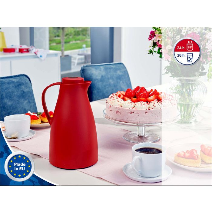Carafe Isotherme ZIJINGY 2L - Thermos Acier Inoxydable Pour Café, Thé Chaud Ou Froid