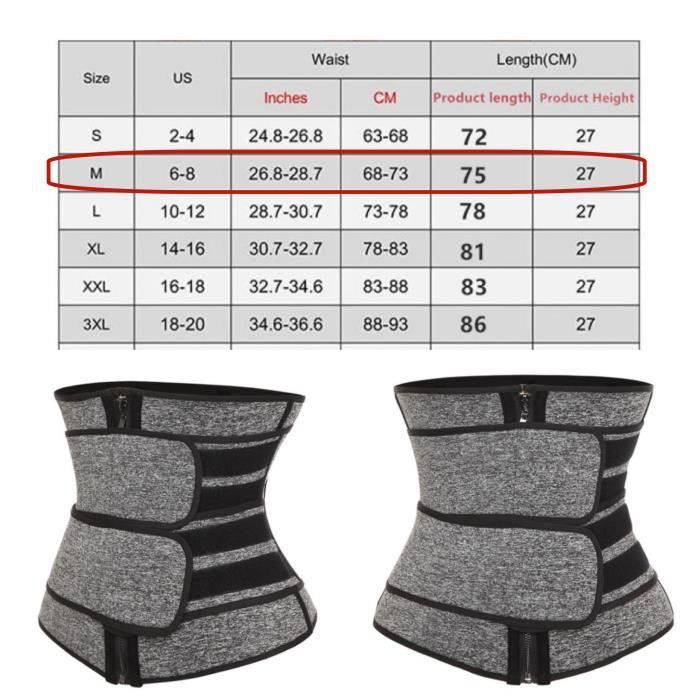 Ceinture De Sudation Modélisation Double Compression - Ceinture Abdominale Amincissante Femme - Estomac Plat