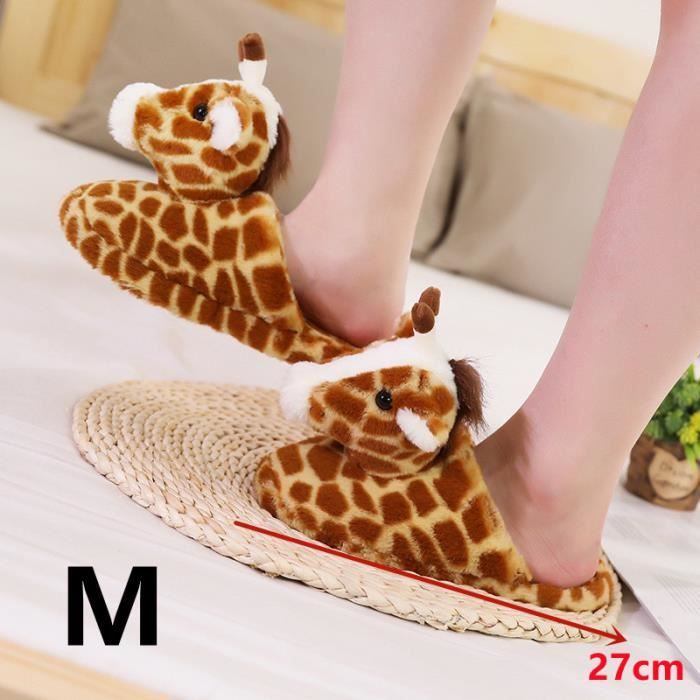 Pantoufles girafe store