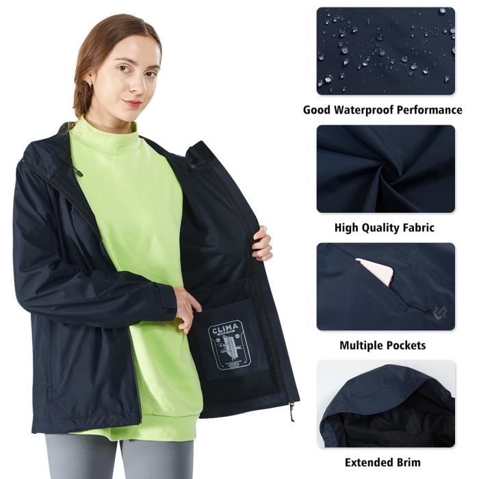 Veste Coupe-vent Totes Imperméable Avec Capuche - Taille L - Bleu - Neuf Sans étiquettes