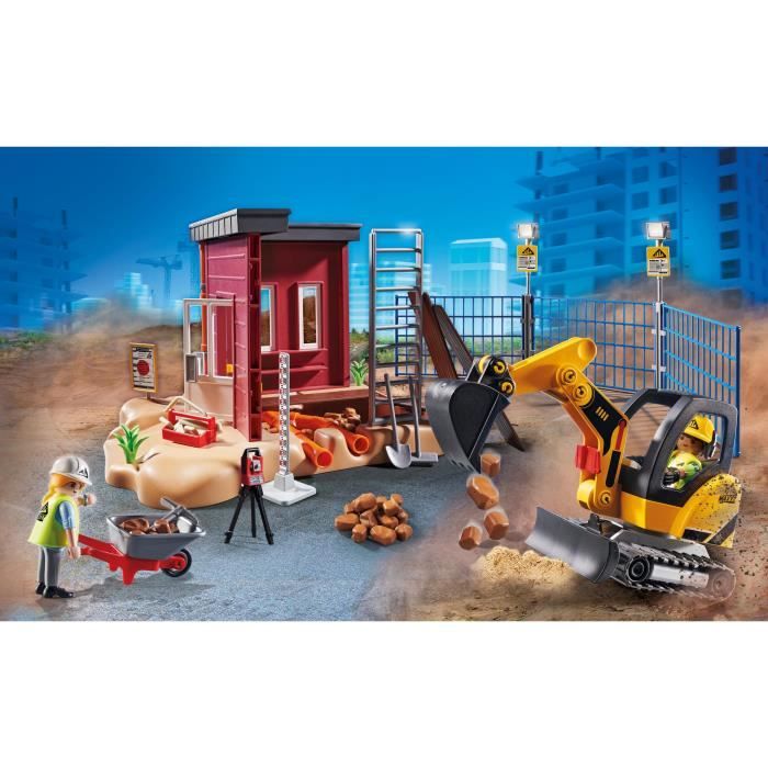 Playmobil 71407 Pelleteuse - City Action - avec Un Bras réglable