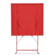 Table de jardin pliante - Acier - Oviala - Rouge - 60 x 60 x 71 cm-2