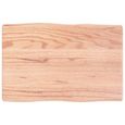PLATEAU DE TABLE VENDU SEUL - BAO Dessus de table bois chêne massif traité bordure assortie - 7658797230723-2