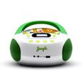 Lecteur CD enfant portable Jungle - MP3 / USB - Prise casque - Puissance audio 6W - METRONIC 477144-2