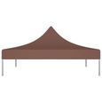 6212NEU- Toit de tente de réception,Toile de rechange pour pavillon tonnelle tente imperméable 3x3 m Marron 270 g-m²-2