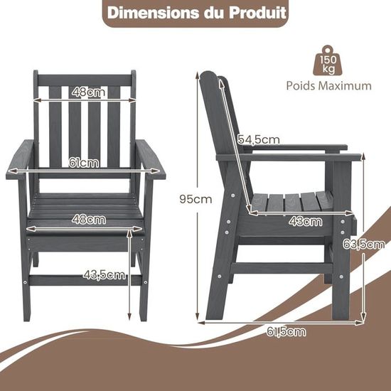 Chaises Turquoise Chaise Jardin Enfant Costway Adirondack - HDPE Blanc 75kg Mobilier Extérieur Enfant Chaises Turquoise Chaise Jardin Enfant Costway Adirondack - HDPE Blanc 75kg Mobilier Extérieur Enfant