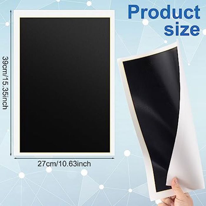 Lot De 6 Feuilles Papier De Gravure Laser Noir - Pour Verre, Métal, Céramique - Dimensions ~27x39.3 Cm