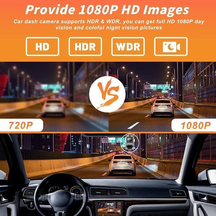 Caméra De Dash USB Hikity 1080P - 32GB Incluse - Vision Nocturne - ADAS - 170°