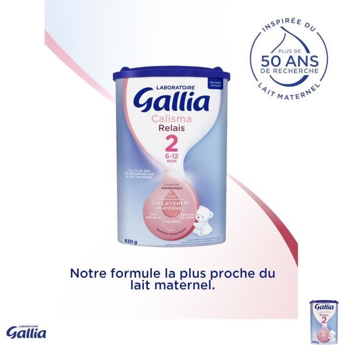 Gallia-lait gallia calisma relais allaitement 2e age de 6 mois a 1 an, 800g