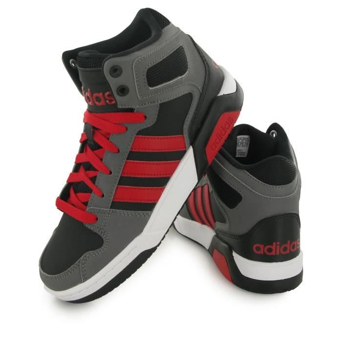 ADIDAS Baskets Hoops 2.0 K - Enfant garçon - Noir et rouge Noir et rouge -  Cdiscount Chaussures