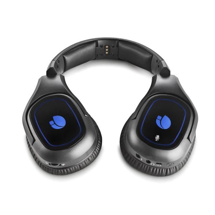 NGS GHX-505 écouteur/casque Avec fil Arceau Jouer Noir, Bleu