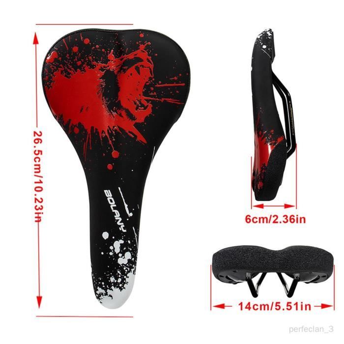 Dewilo Selle De Vélo Confortable – Mousse Mémoire De Forme, Ergonomique, Imperméable, Avec Housse De Pluie Et Outils, Pour VTT, Route, Trekking, Homme/Femme