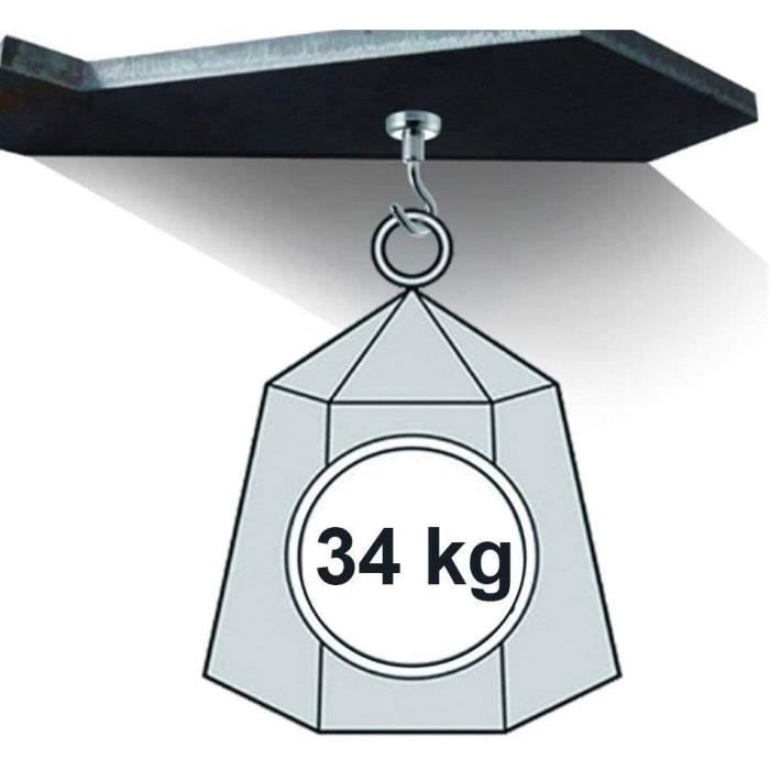 Aimant crochet magnétique coloré Ø 32 mm Néodyme (NdFeB) - Force 34 kg