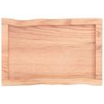 PLATEAU DE TABLE VENDU SEUL - BAO Dessus de table bois chêne massif traité bordure assortie - 7658797230723-3