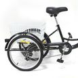Tricycle adulte 20 "3 roues avec panier Tricycle 8 vitesses-3