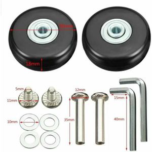 Drfeify Roue pivotante en plastique 1 paire de roulettes pivotantes