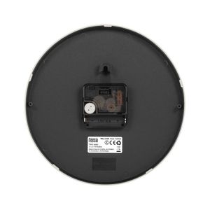 Horloge plastique fond métal grise D 30cm