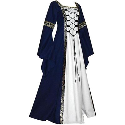 Robe Médiévale à Manches Longues Vintage Victoria Halloween