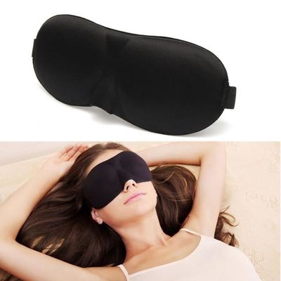 Masque De Sommeil 3 Pièces Pour Yeux - Noir - Anti-fatigue, Parfait Pour Voyager Ou Se Détendre à La Maison